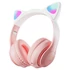 Kép 1/15 - CAT Vezeték Nélküli Világító Fejhallgató Bluetooth 5.0, rózsaszín (STN-28 PRO)
