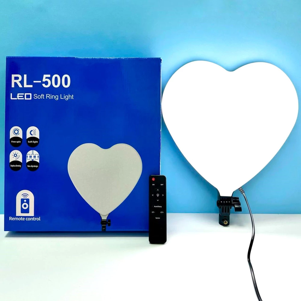 Gyűrűs LED-es lámpa, lámpaszív 30*32cm (RL-500)