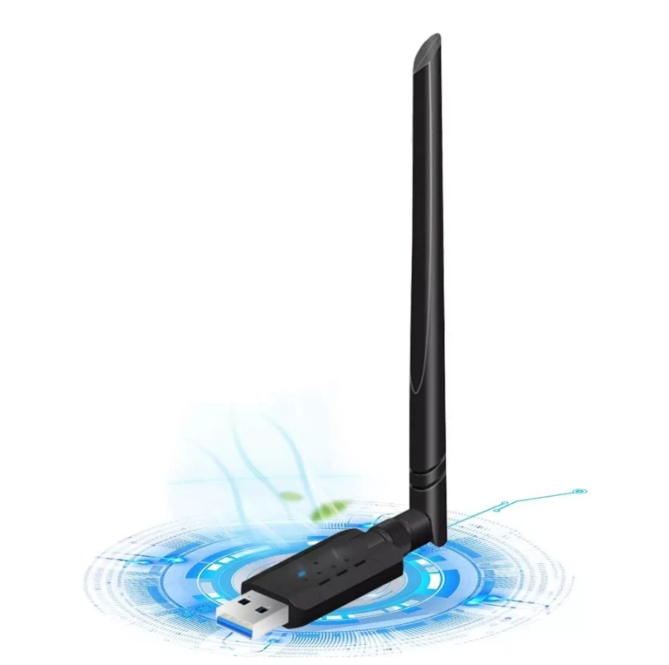 Carantee USB Wi-Fi Adapter, Vezeték Nélküli Wi-Fi Adapter, Fekete